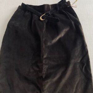 Vintage dark chocolate velvet skirt